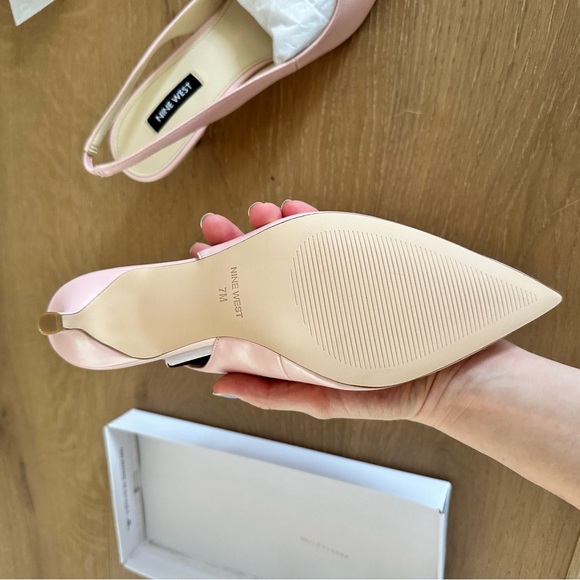 NWT Nine West Nataly Slingback Pumps Size 7 in Blush - Picture 5 of 10